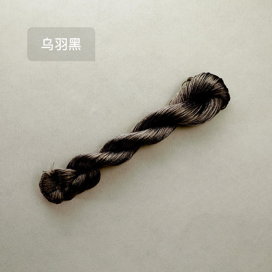 10g Suzhou Embroidery Thick Untwisted Mulberry Silk Thread(#乌羽黑) - Ronghua Threads
