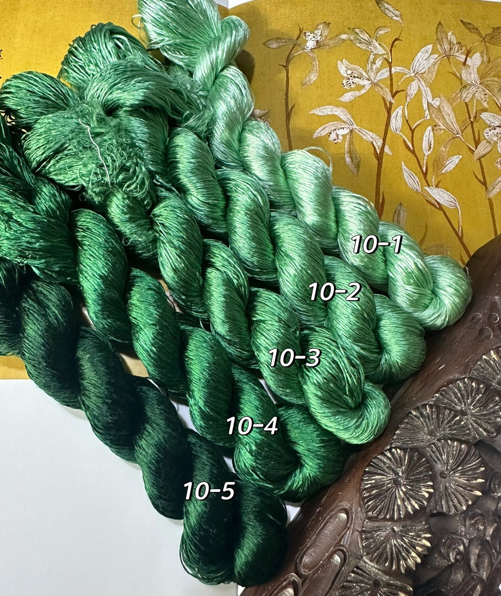 80m Suzhou Embroidery Untwisted Mulberry Silk Thread(#010 80m*5) - Ronghua Threads