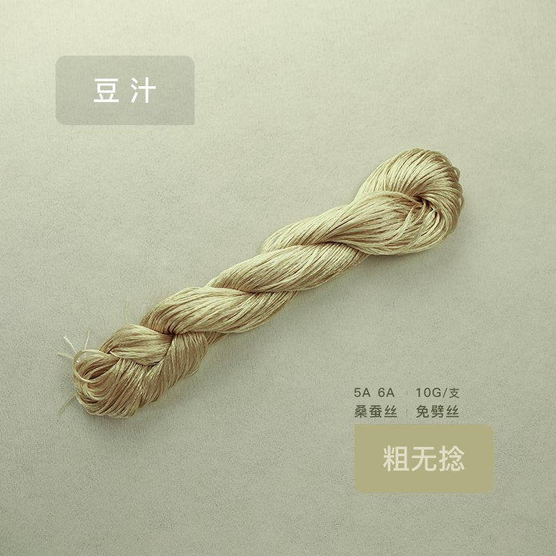 10g Suzhou Embroidery Thick Untwisted Mulberry Silk Thread(#柘黄) - Ronghua Threads