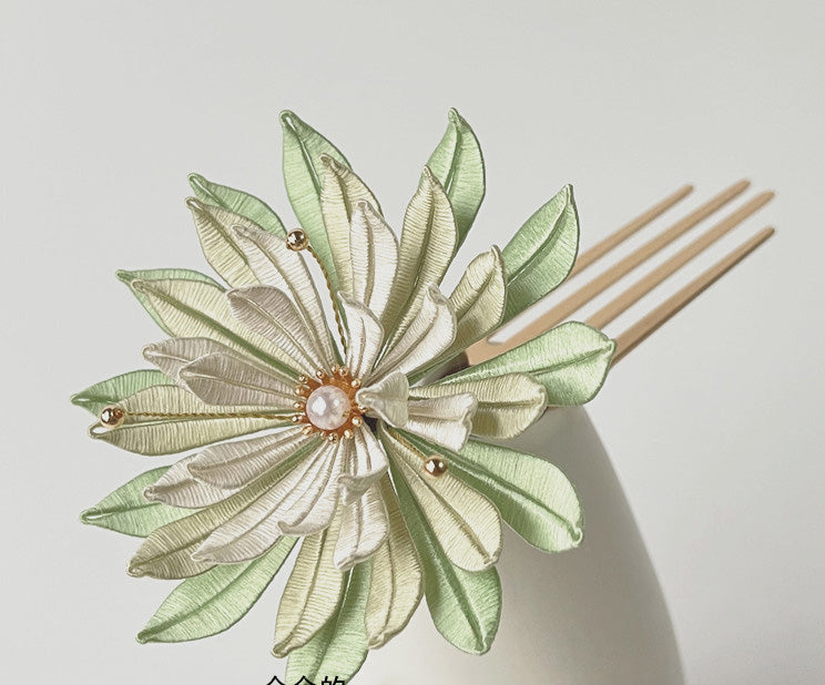 Yueying Hairpin Chanhua Materials Flowers DIY Kit - Include Detailed Video Tutorial