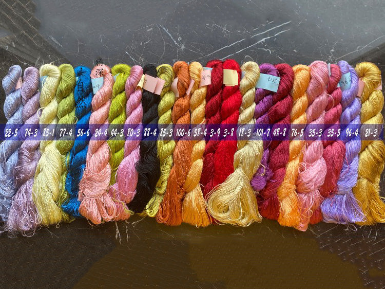 400m Suzhou Embroidery Monofilament Untwisted Mulberry Silk Thread(set莫兰迪 400m*22) - Ronghua Threads
