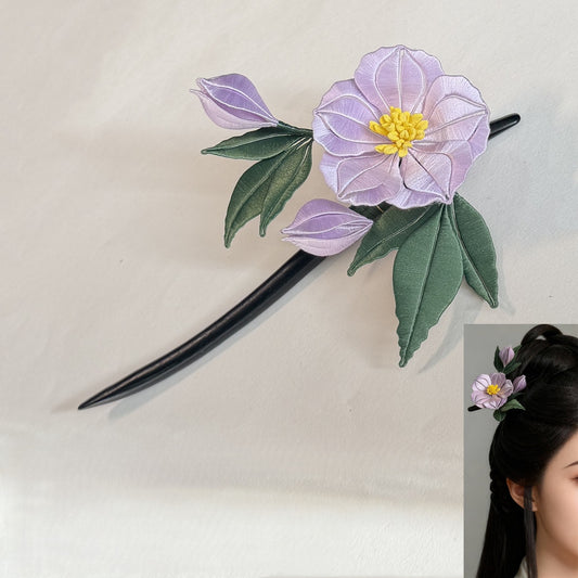 Cotton Rose Chanhua Hairpin Flower Materials DIY Kit - Include Detailed Video Tutorial