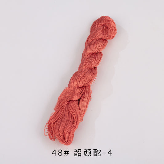 400 m di filo di seta di gelso non ritorto per ricamo Suzhou (arancione03) - Fili Ronghua