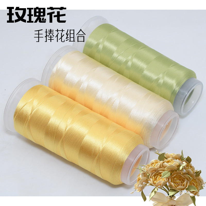 Fil de velours Chanhua | Fil d'artisanat anti-glisse pour fleurs DIY - Groupe 62 玫瑰花
