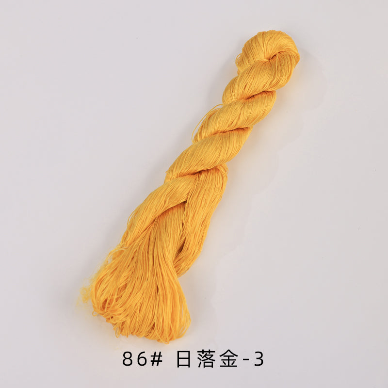 400m Suzhou Embroidery Untwisted Mulberry Silk Thread(Yellow02) - Ronghua Threads