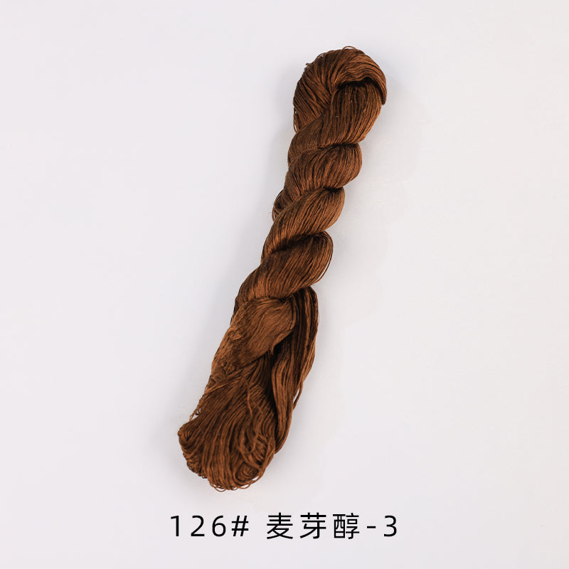 400m Suzhou Embroidery Untwisted Mulberry Silk Thread(Brown and Red) - Ronghua Threads