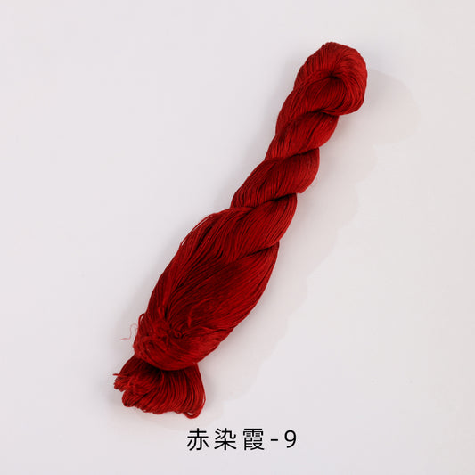 Filo di seta non ritorto di gelso per ricamo Suzhou da 400m (rosso01) - Fili Ronghua