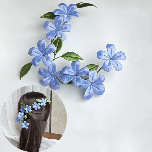 Kit fai da te Fiori Materiali Chanhua Fiocco di Neve Blu - Include tutorial video dettagliato