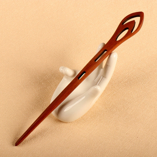 PF077 - Bacchette per Capelli in Legno di Sandalo Rosso da 17 cm - Ingrosso