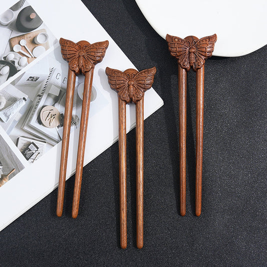PF185 - Piques à cheveux en bois de dentelle 19cm - Vente en gros
