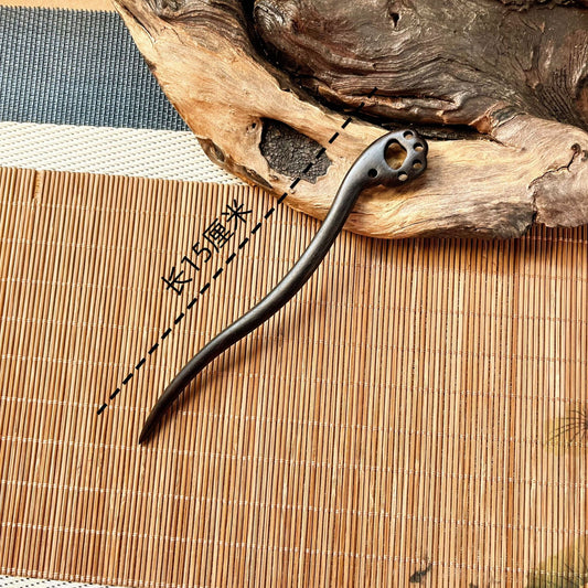 PF202 - Piques à Cheveux en Bois d'Ébène d'Afrique - Vente en Gros
