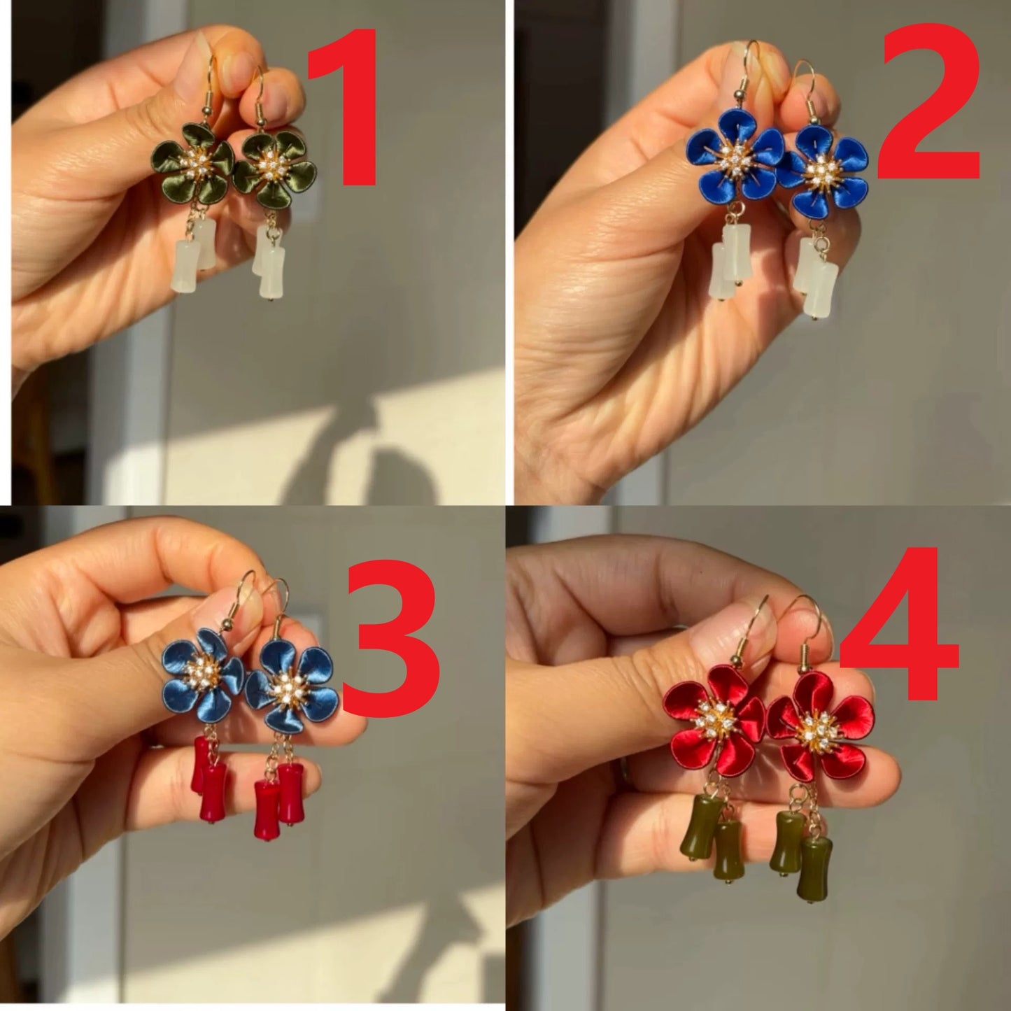 PF224 - Plum Blossom Chanhua Earrings - Wholesale