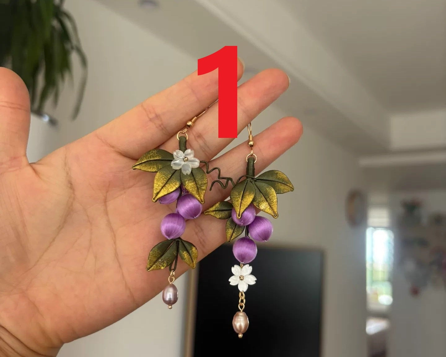 PF228 - Yellow Rose Chanhua Earrings - Wholesale