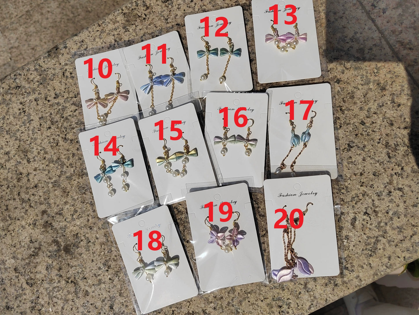 PF232 - Bow and Flower Series Chanhua Earrings - Wholesale