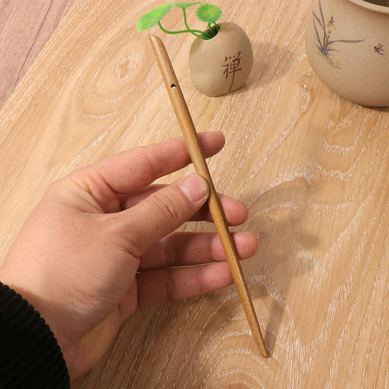 PF097 - 18cm Green Sandalwood Hair Sticks - Wholesale