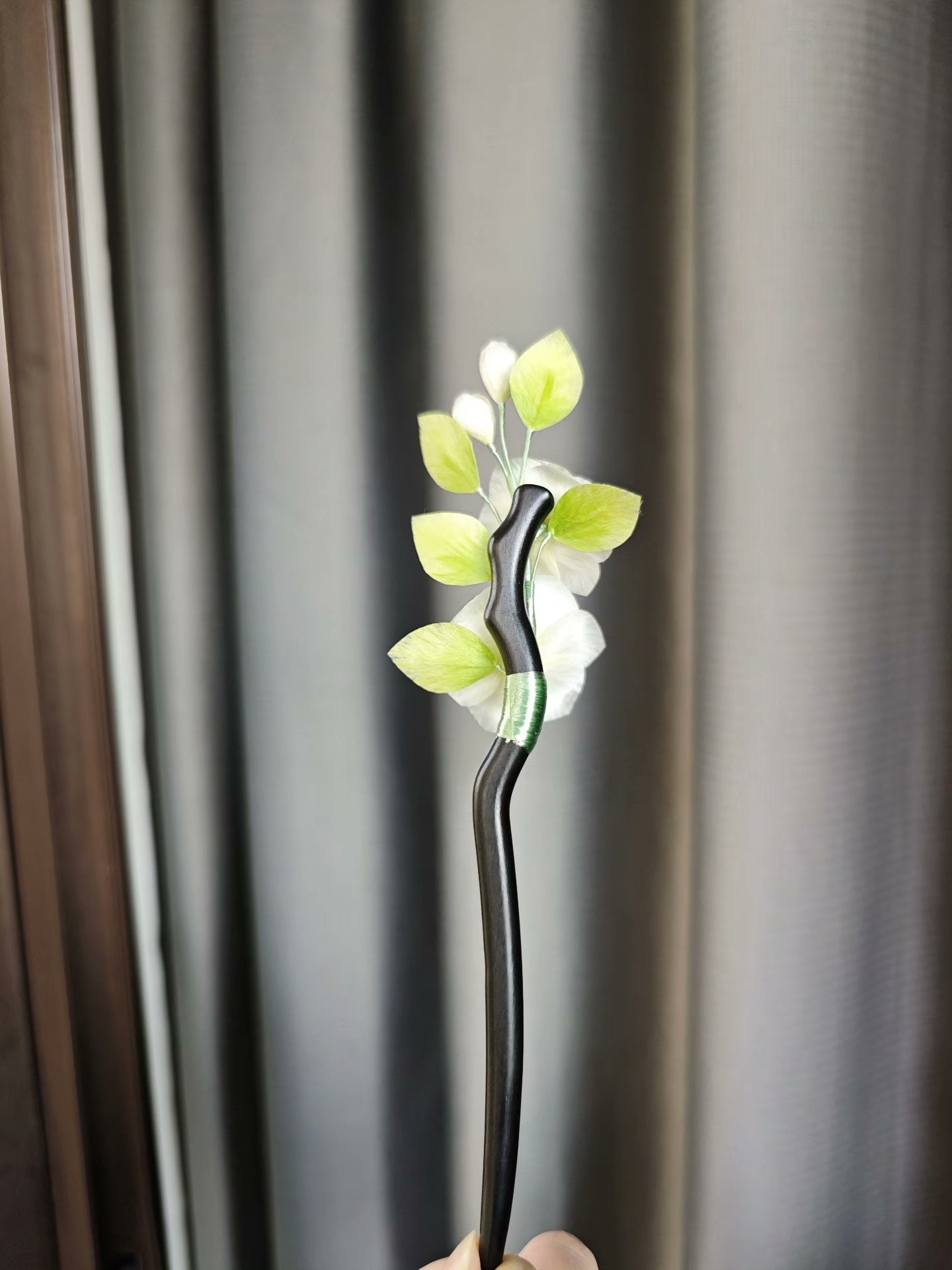 Handmade Ronghua Jasmine Flower - Lifelike Botanical Hair Accessory