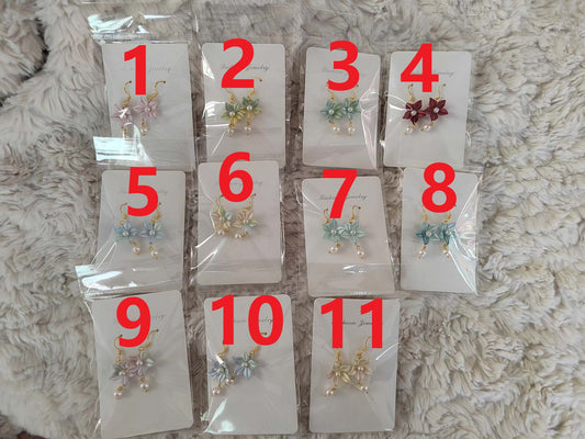 PF244 - Yellow Rose Chanhua Earrings - Wholesale