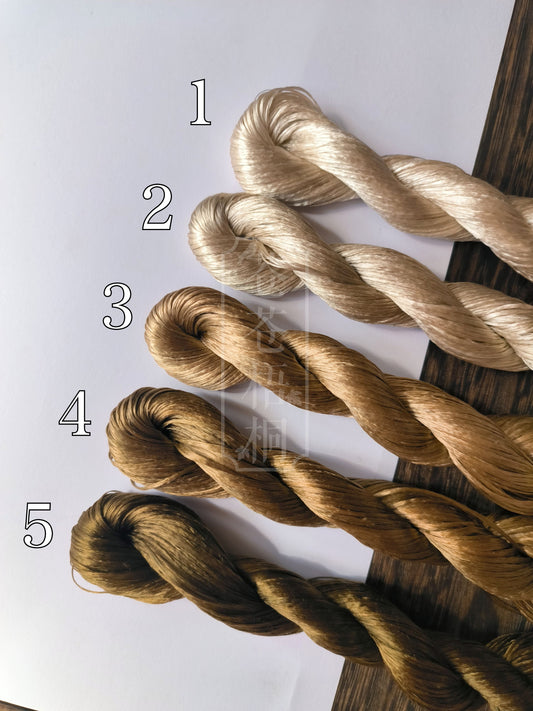 10g Suzhou Embroidery Thick Filament Slightly Twisted Mulberry Silk Thread(大云龙战) - Hand-dyed Ronghua Threads