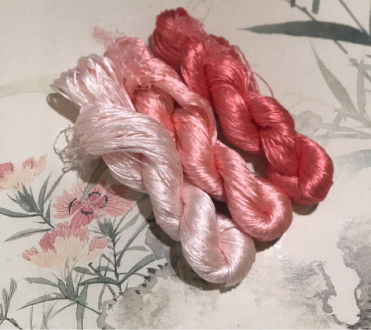 80m Suzhou Embroidery Untwisted Mulberry Silk Thread(#048(1-3) 80m*3) - Ronghua Threads
