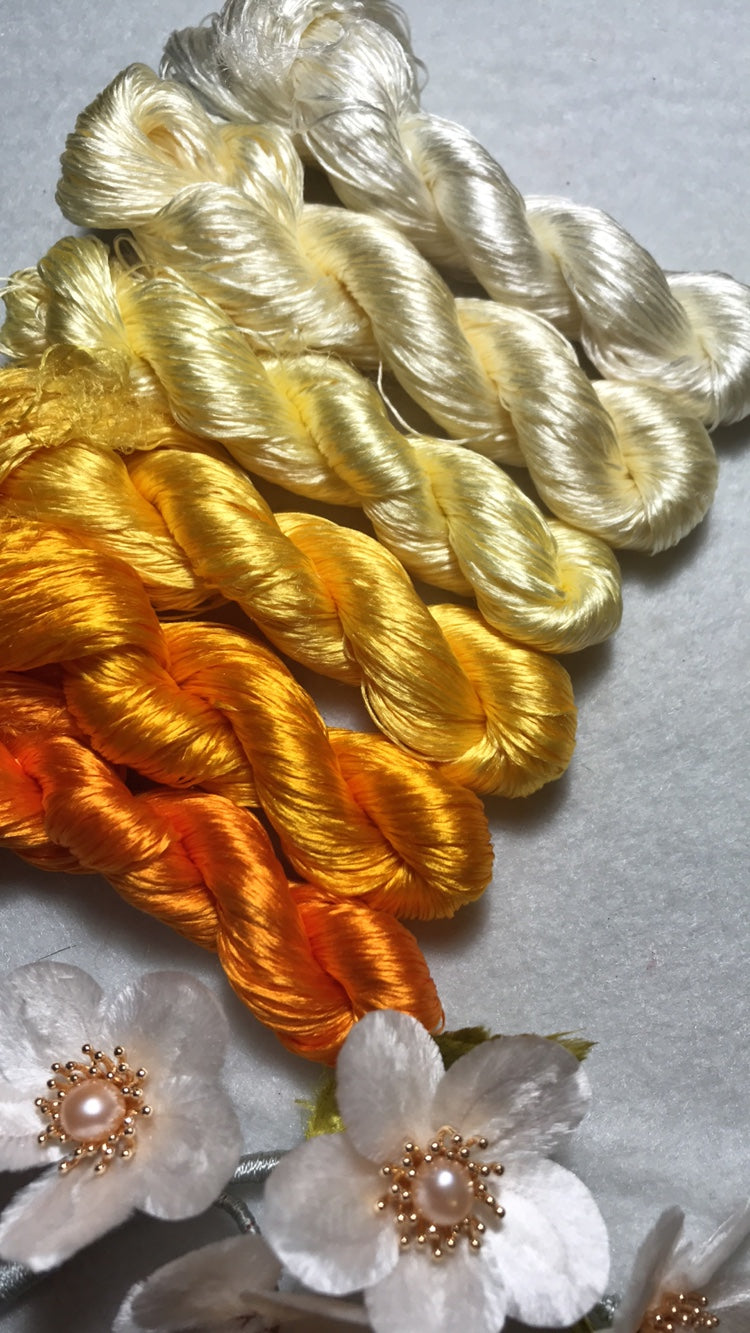 80m Suzhou Embroidery Untwisted Mulberry Silk Thread(#008(1-6) 80m*6) - Ronghua Threads