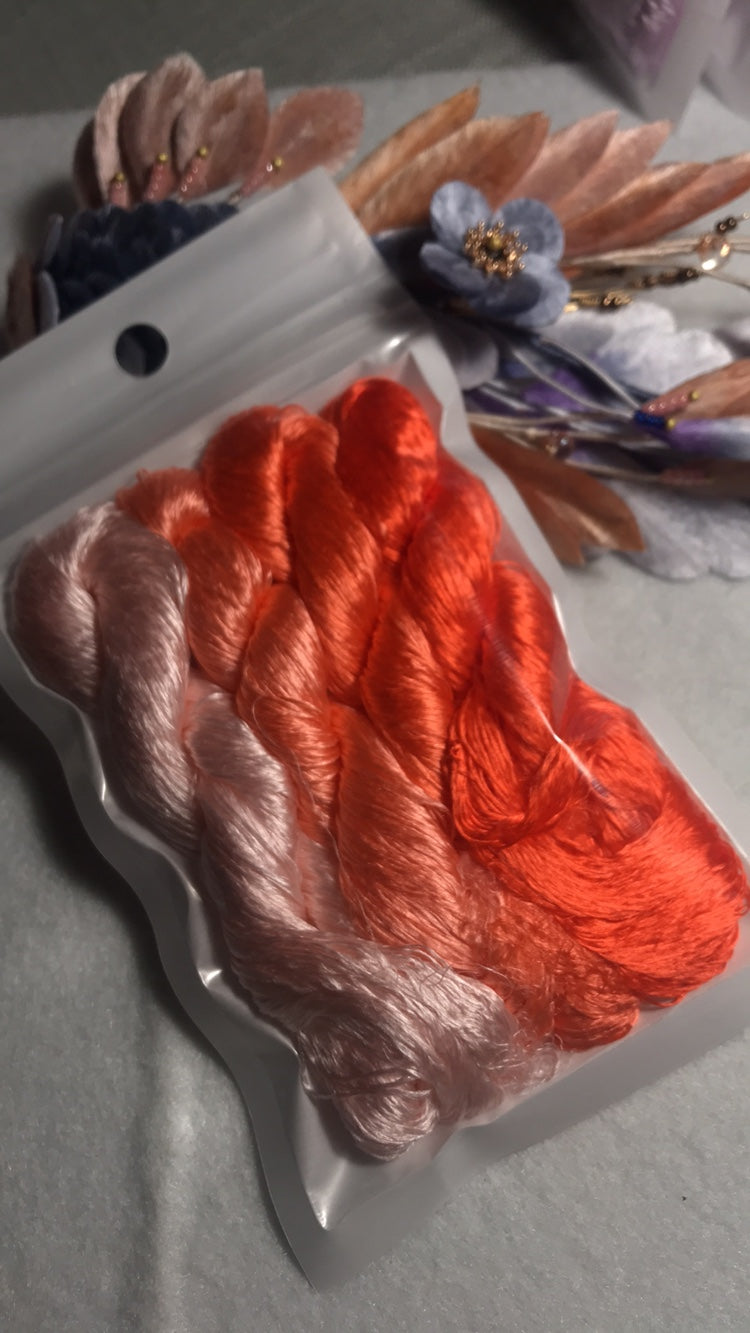 80m Suzhou Embroidery Untwisted Mulberry Silk Thread(#003(1-4) 80m*4) - Ronghua Threads