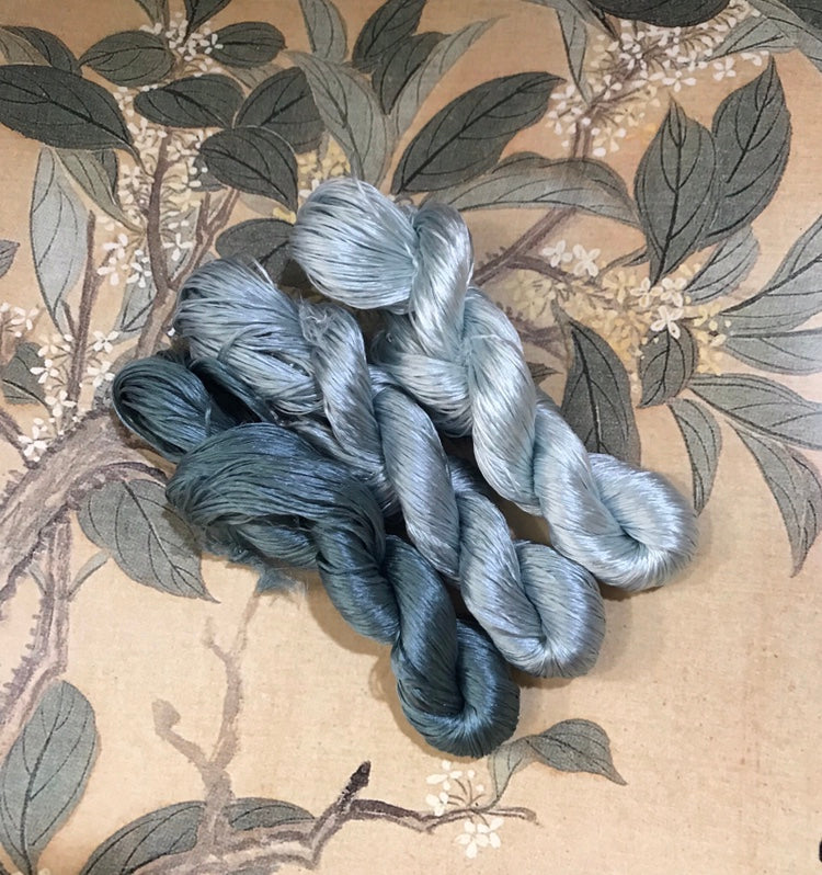 80m Suzhou Embroidery Untwisted Mulberry Silk Thread(#125(2-4) 80m*3) - Ronghua Threads