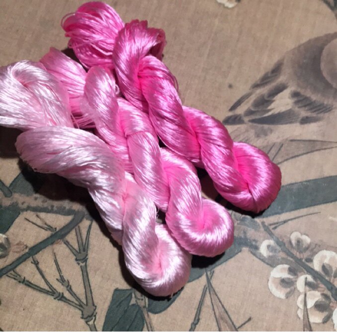 80m Suzhou Embroidery Untwisted Mulberry Silk Thread(#39 80m*3) - Ronghua Threads