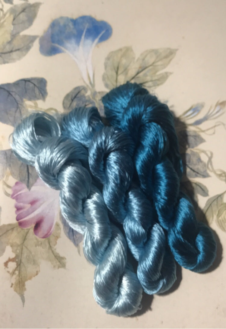 80m Suzhou Embroidery Untwisted Mulberry Silk Thread(#118(1-3) 80m*3) - Ronghua Threads