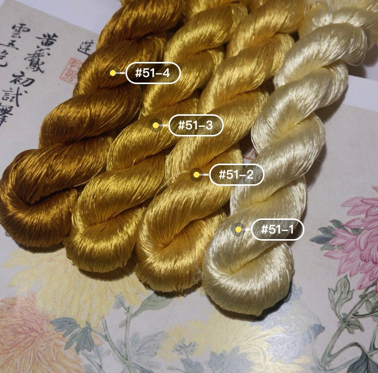 80m Suzhou Embroidery Untwisted Mulberry Silk Thread(#051 (1-4) 80m*4) - Ronghua Threads