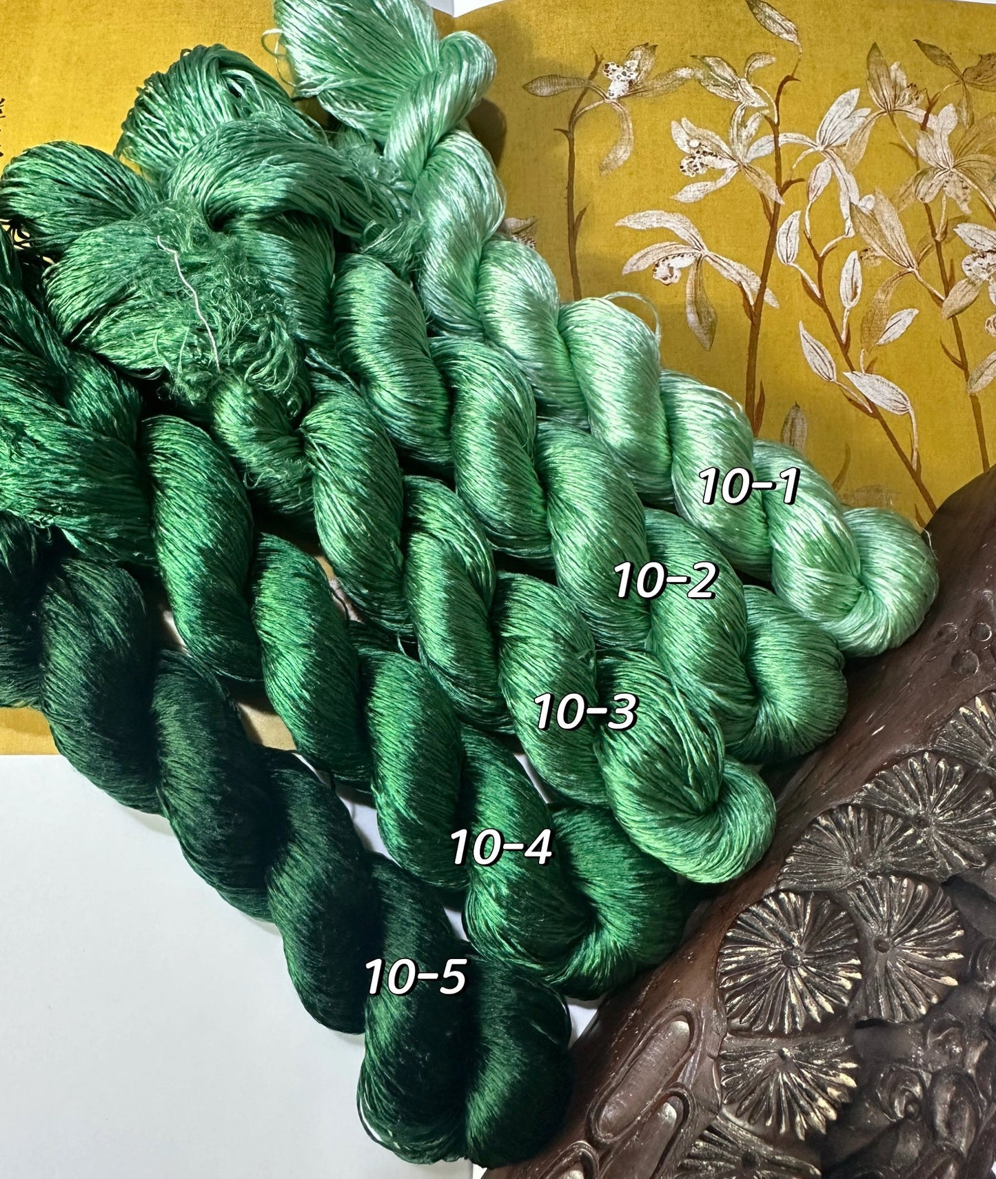 80m Suzhou Embroidery Untwisted Mulberry Silk Thread(#10 80m*5) - Ronghua Threads