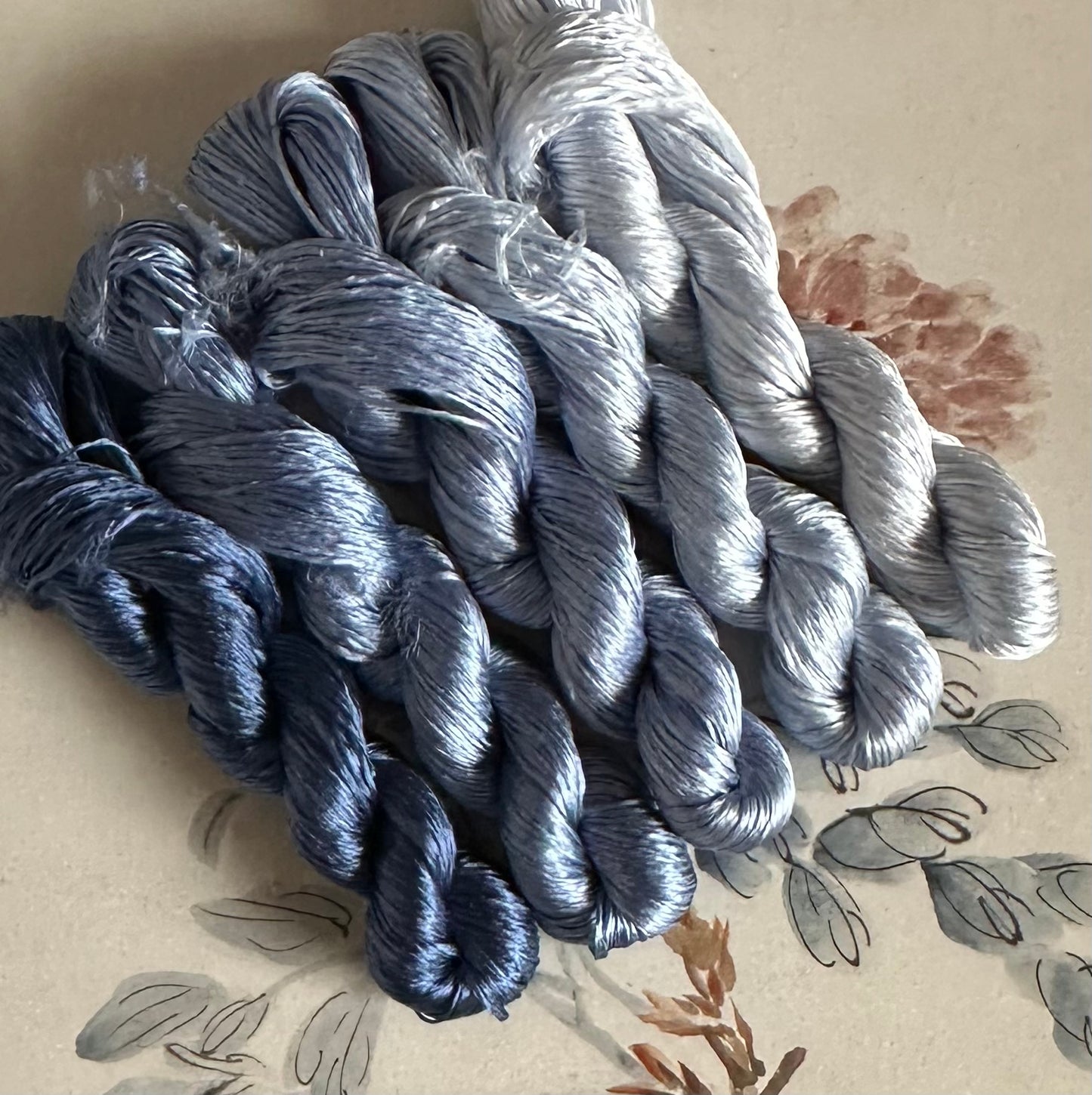 80m Suzhou Embroidery Untwisted Mulberry Silk Thread(#148 80m*5) - Ronghua Threads