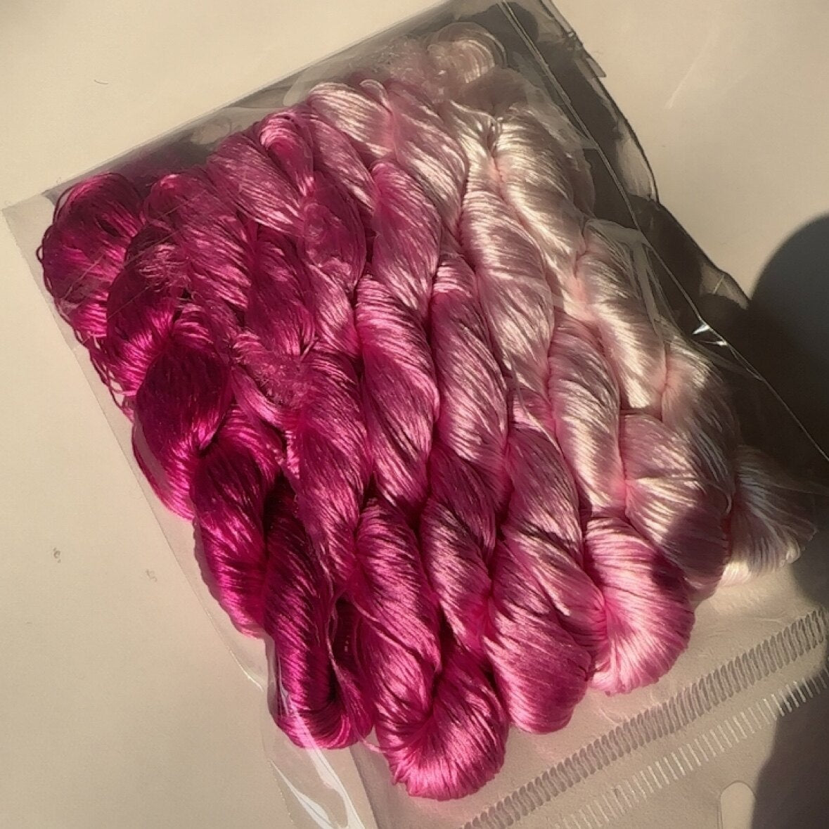 80m Suzhou Embroidery Untwisted Mulberry Silk Thread(#38 80m*6) - Ronghua Threads