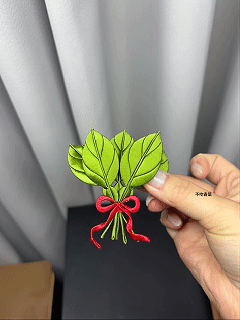 Fermaglio per Capelli a Foglia di Pomelo Chanhua Materiali Fiori Kit Fai-da-te - Include Tutorial Video Dettagliato