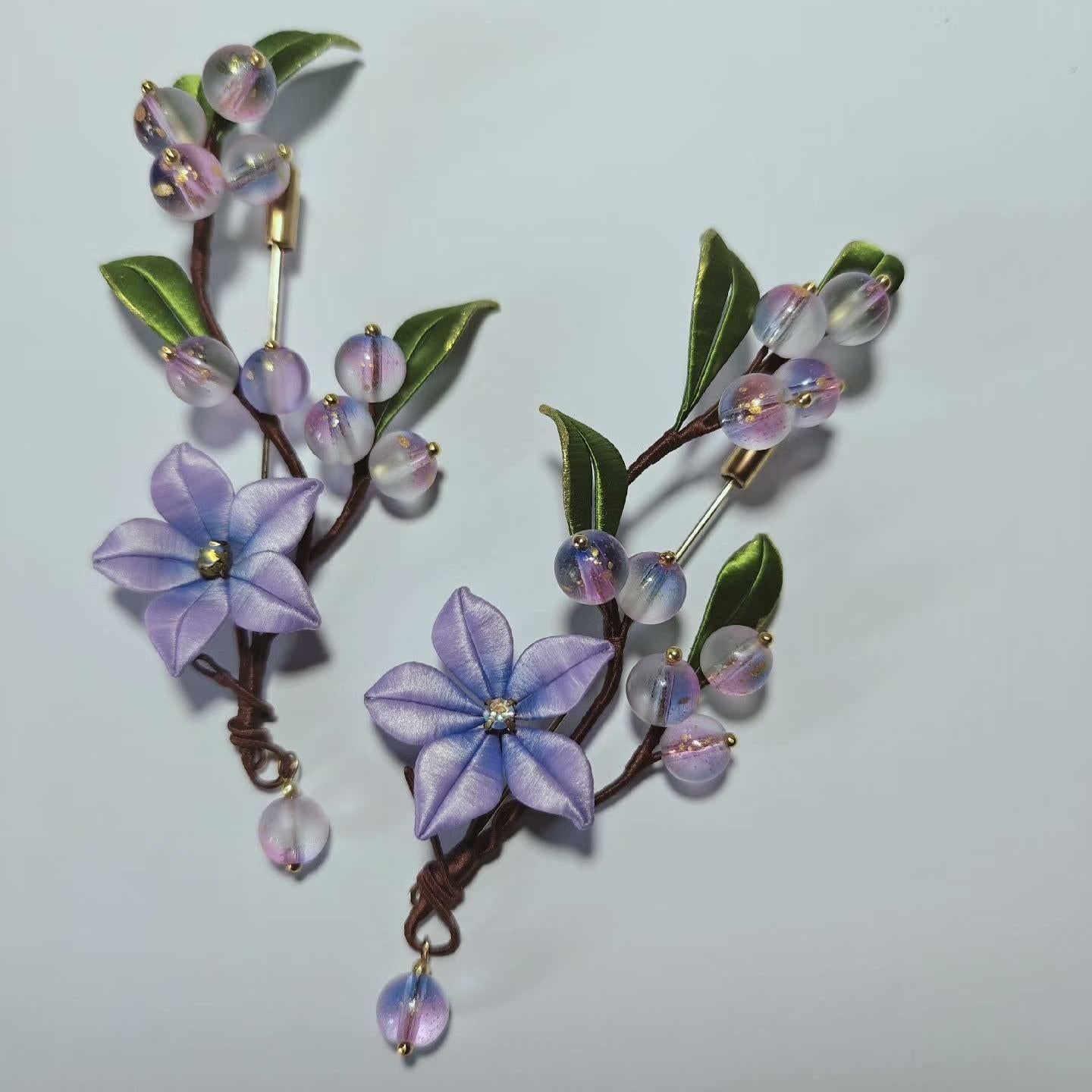 Honeysuckle Handmade Brooch - Silk Brooch(Chanhua)
