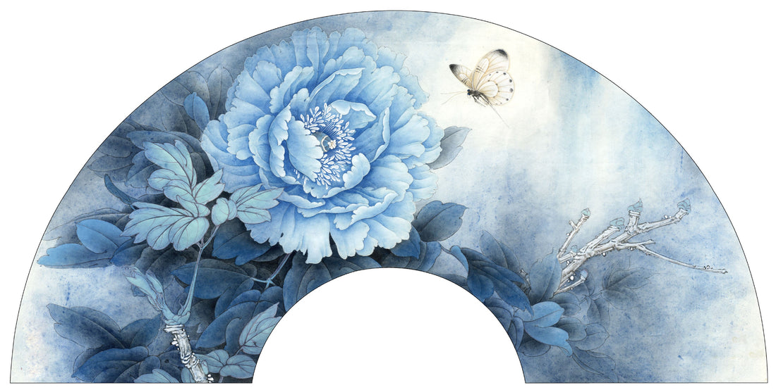 The Blue Peony and Butterfly: A Journey in Chinese Brushwork