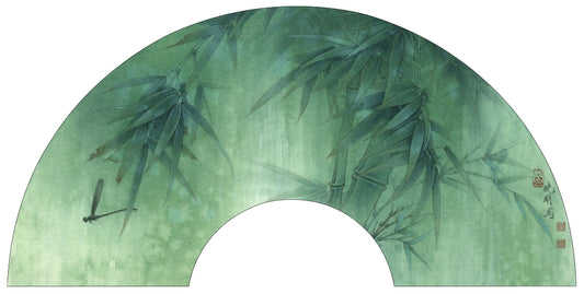 Jade Bamboo Fan Painting: A Journey in Chinese Brushwork