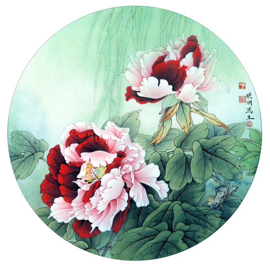Traditional Chinese Peony Painting Guide - From Outline to Color