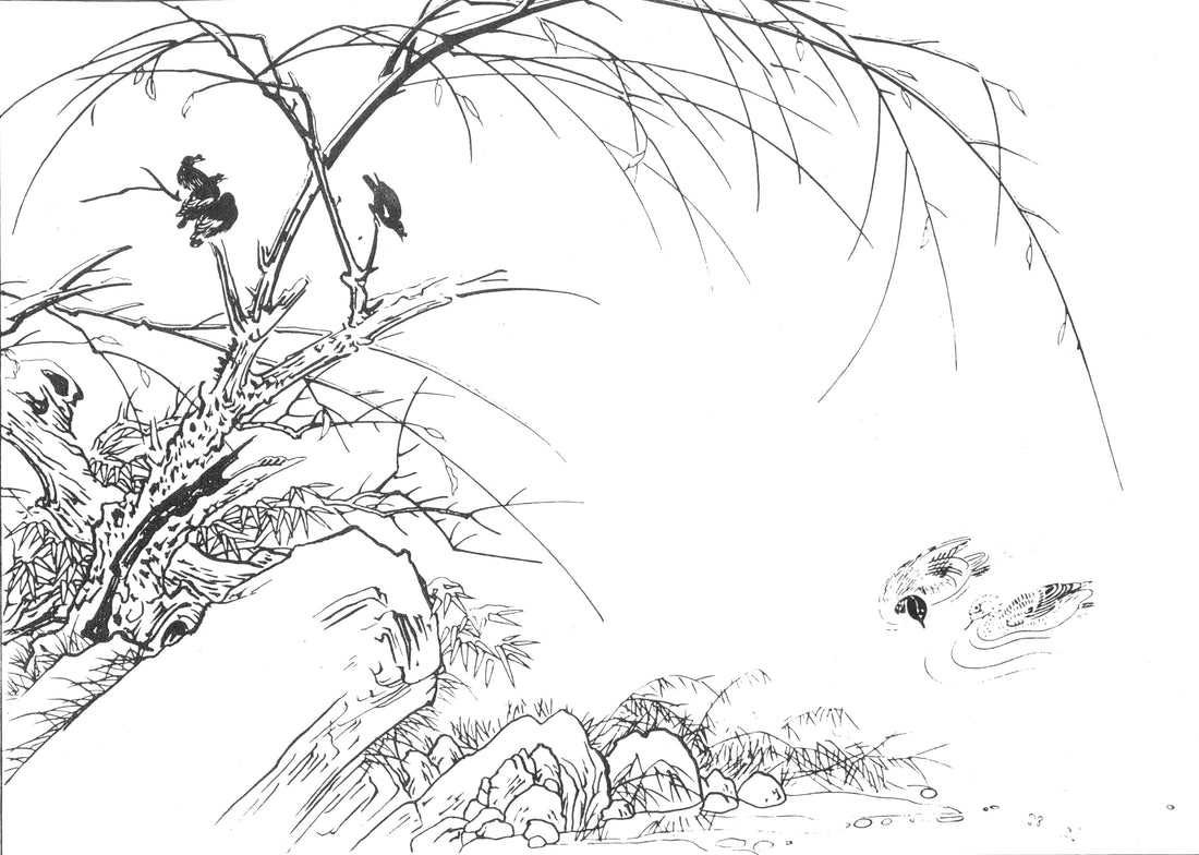 Appreciation of Song Dynasty Gongbi Line Drawing Bird-and-Flower Paintings 03 | Chinese Drawing Technique