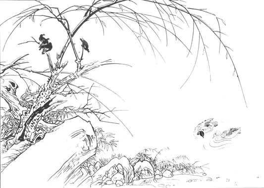 Appreciation of Song Dynasty Gongbi Line Drawing Bird-and-Flower Paintings 03 | Chinese Drawing Technique