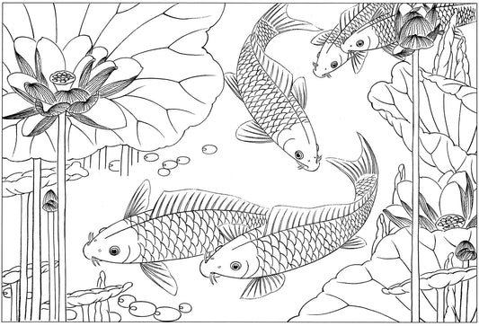 Graceful Depths: Appreciating Fish in Chinese Drawing Technique