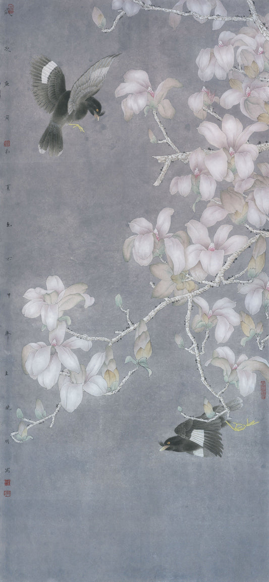 Magnolia Whispers: The Flight of Birds in Chinese Painting
