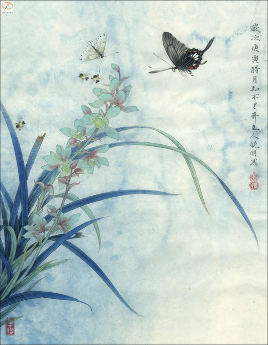 Orchids and Butterflies: Unveiling a Chinese Painting Masterpiece