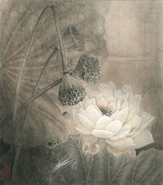 The Serene Beauty of Lotus: A Journey Through Traditional Chinese Ink Painting