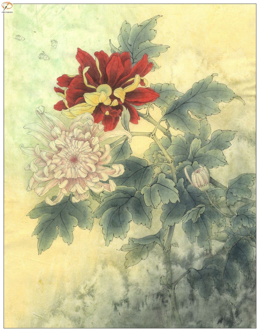 Autumn Splendor: A Chrysanthemum Unveiling in Chinese Painting