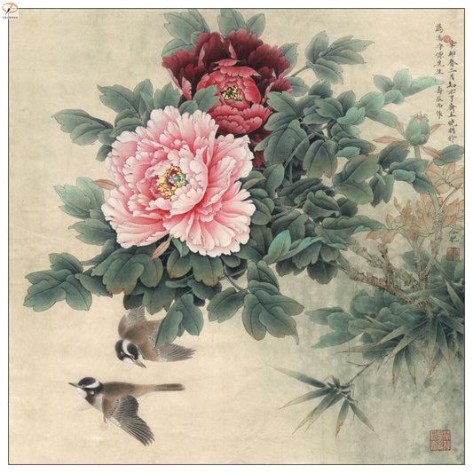 The Dance of Peonies and Sparrows: A Journey Through Chinese Painting Techniques
