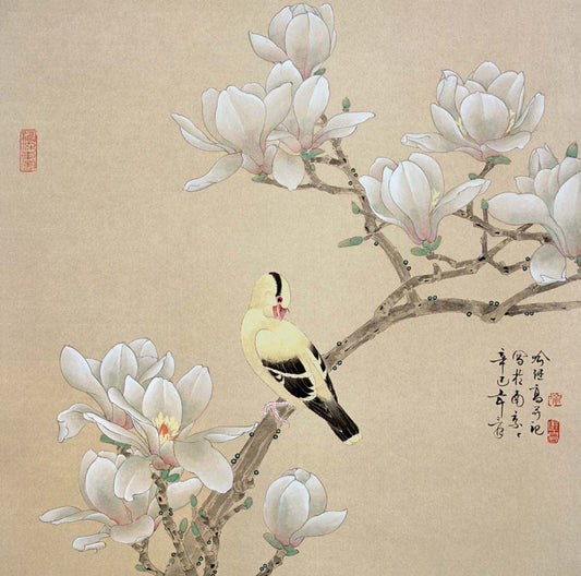 The Grace of Magnolia and Oriole: A Masterpiece of Chinese Brushwork