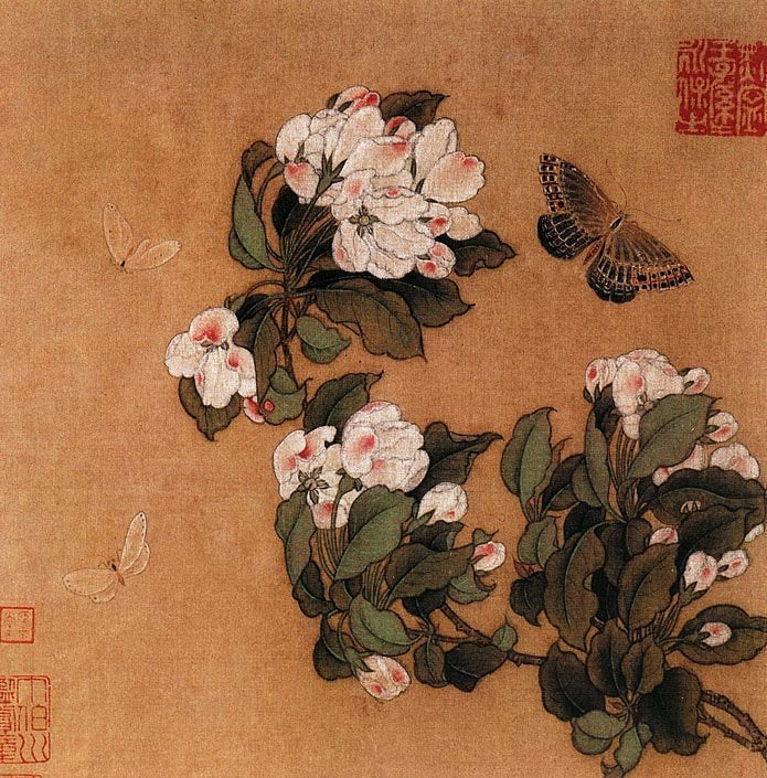 The Elegant Dance: "Crabapple and Butterfly" Through Chinese Brushwork