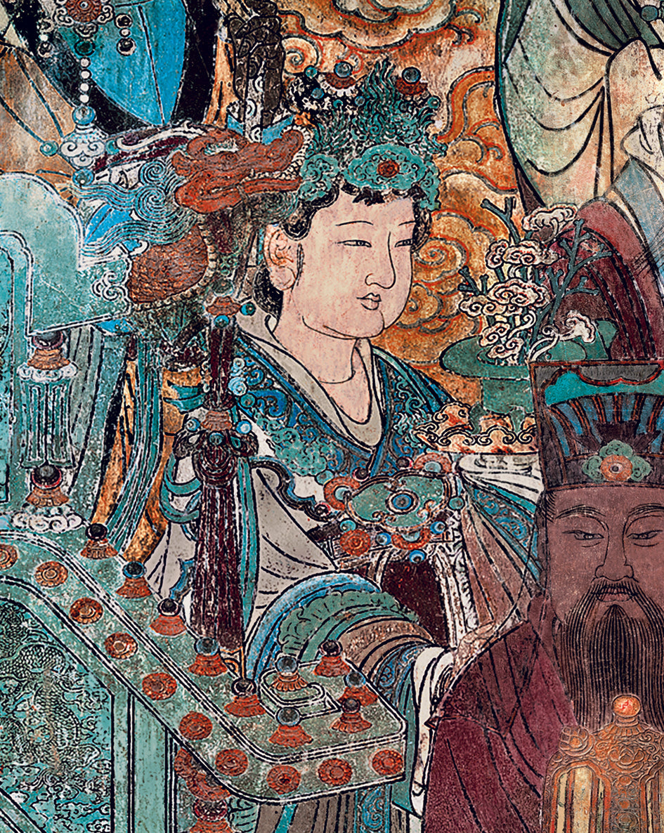 Jade Maiden with Immortal Herb: A Glimpse into Chinese Drawing Technique