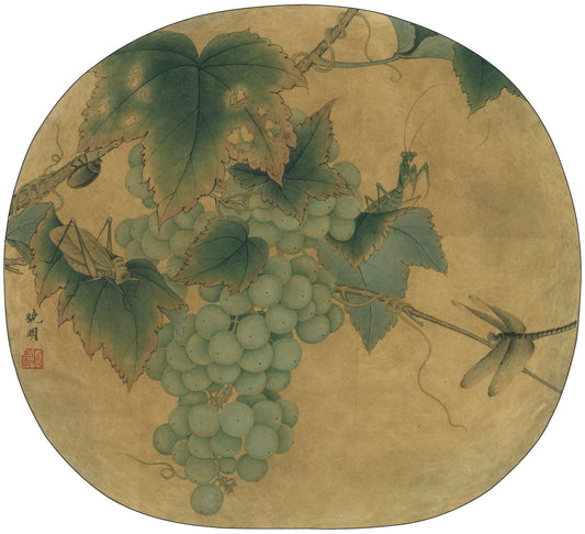 The Art of Patience: From Outline to Opulence in Chinese Grape and Insect Painting