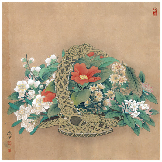Chinese Drawing Technique: Flower Basket Painting Guide (6 Steps)